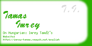 tamas imrey business card